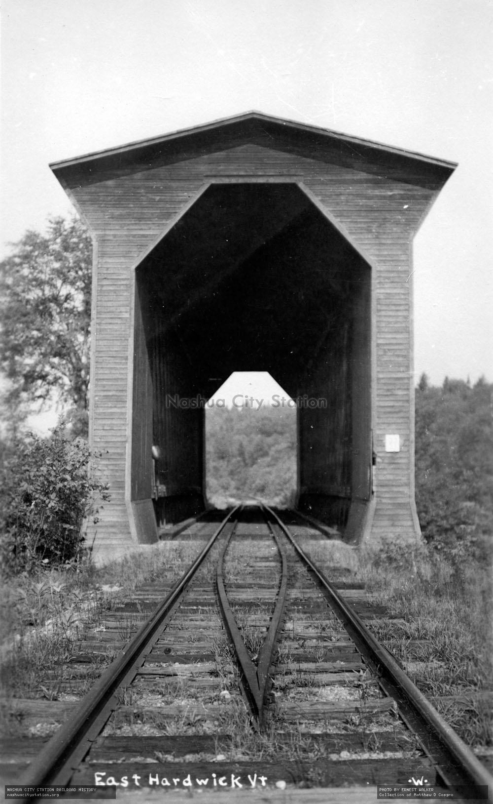 Postcard: Railroad Covered Bridge, East Hardwick, Vermont